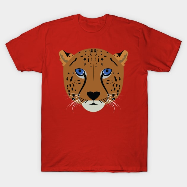 Cheetah face T-Shirt by EmarDesign